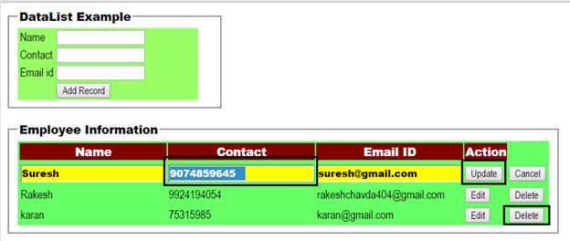 Record Update and Delete 